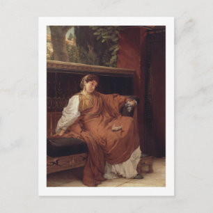 Alma-Tadema Lesbia Weeping over a Sparrow Postkarte
