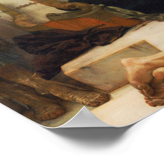 Alma-Tadema - Lesen von Homer Poster (Ecke)