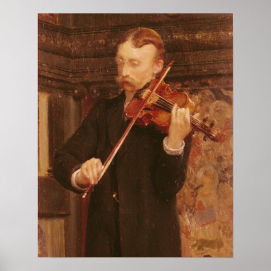 Alma-Tadema | Maurice Sons playing the Violin Poster (Vorne)