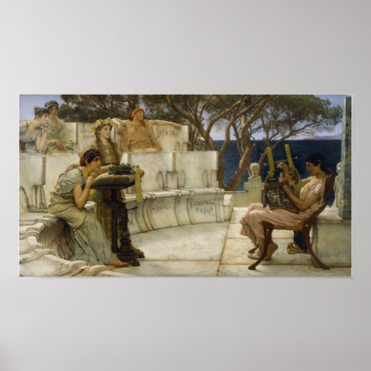 Alma-Tadema - Sappho und Alcaeus Poster (Vorne)