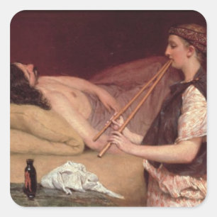 Alma-Tadema   Siesta, 1868 Quadratischer Aufkleber