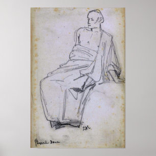 Alma-Tadema - Studie über eine sitzende Abbildung  Poster