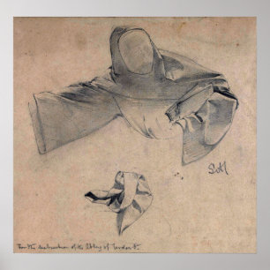 Alma-Tadema - Studien zur Bekleidung einer Fleei.. Poster