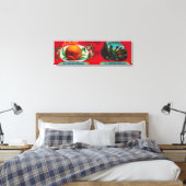 Almaden Peach Label Leinwanddruck (Insitu (Schlafzimmer))