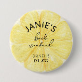 Almafi Lemon Junggeselinnen-Abschied | Bridal Butt Button (Vorderseite)