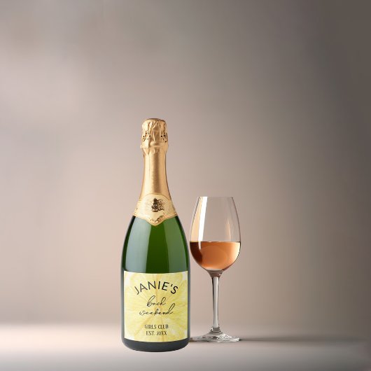 Almafi Lemon Junggeselinnen-Abschied | Bridal Butt Schaumweinetikett