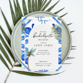 Almafi Vibes Blue Tile Junggeselinnen-Abschied Wee Einladung