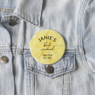 Almafi-Zitronen-Junggesellinnen-Abschied Braut-P Button