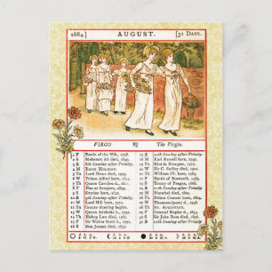 Almanach August 1884. Jungfrau, Die Jungfrau Postkarte