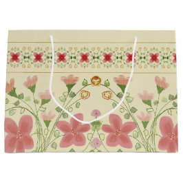 Almand und rosa Blumenkunst Große Geschenktüte