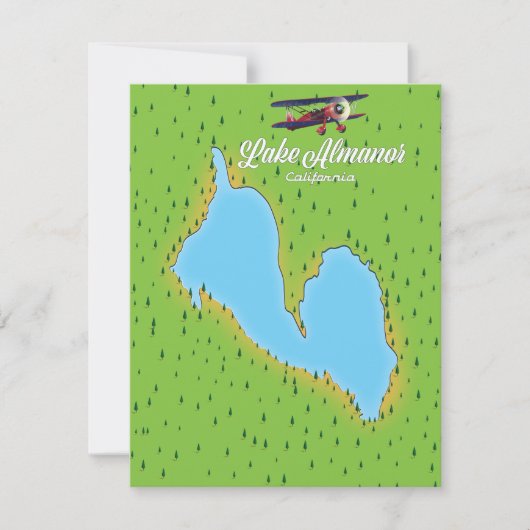 Almanor California USA-Karte (Vorderseite)