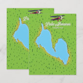 Almanor California USA-Karte (Vorne/Hinten)