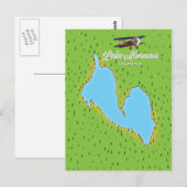 Almanor California USA-Karte Postkarte (Vorne/Hinten)