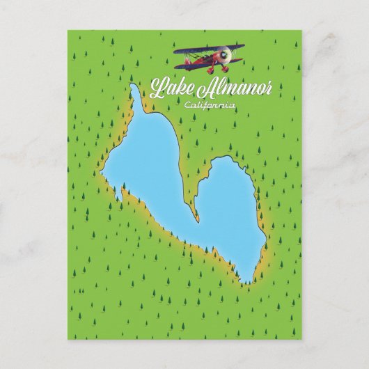 Almanor California USA-Karte Postkarte (Vorderseite)