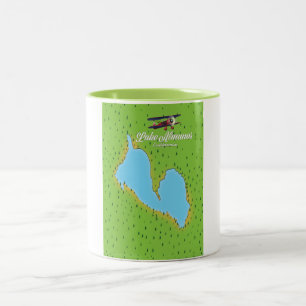 Almanor California USA-Karte Zweifarbige Tasse