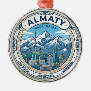 Almaty Kasachstan Ornament Aus Metall