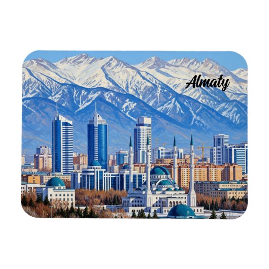 Almaty Kasachstan Reise Magnet (Horizontal)