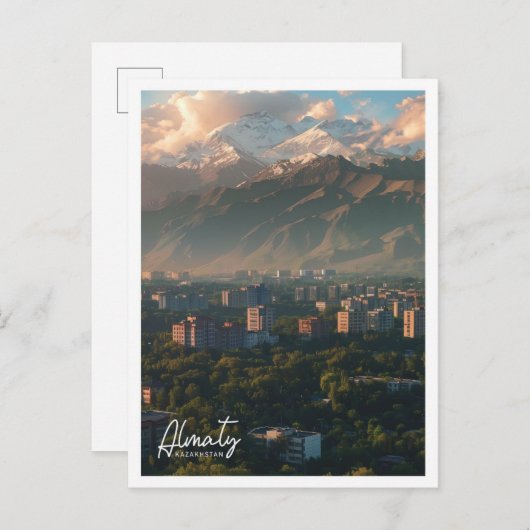 Almaty Kazakhstan Reiseansiedelung Postkarte (Vorne/Hinten)