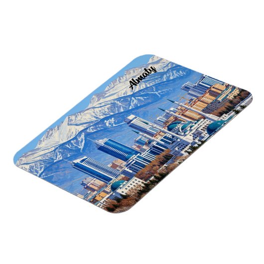 Almaty Kazakhstan Travel Magnet (Linke Seite)