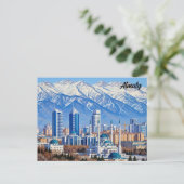 Almaty Kazakhstan Travel Postkarte (Stehend Vorderseite)