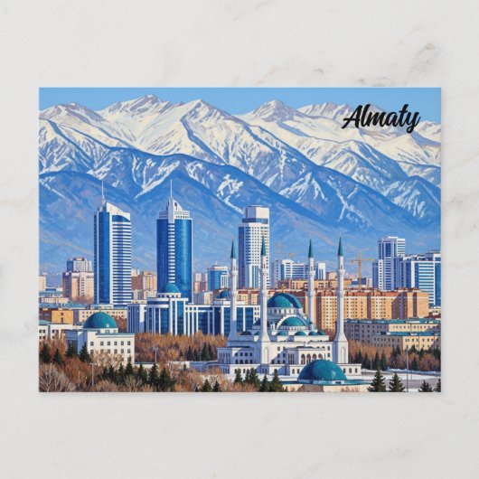 Almaty Kazakhstan Travel Postkarte (Vorderseite)