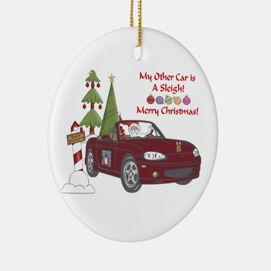 ALMC-Santa-Schlitten Keramikornament (Rechts)