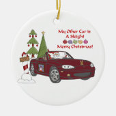 ALMC-Santa-Schlitten Keramikornament (Vorne)