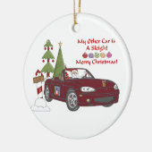 ALMC-Santa-Schlitten Keramikornament (Links)