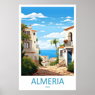 Almera National Skireise Vintage Parkplakat Poster