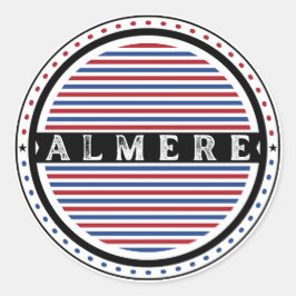 Almere City Pride Emblem – Dutch Identity Runder Aufkleber