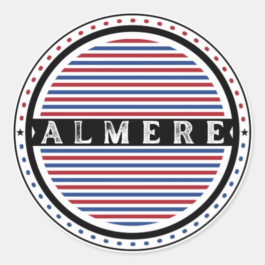 Almere City Pride Emblem – Dutch Identity Runder Aufkleber (Vorderseite)