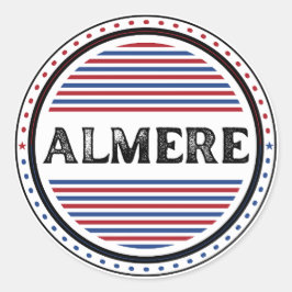 Almere City Pride Emblem – Niederländische Identit Runder Aufkleber