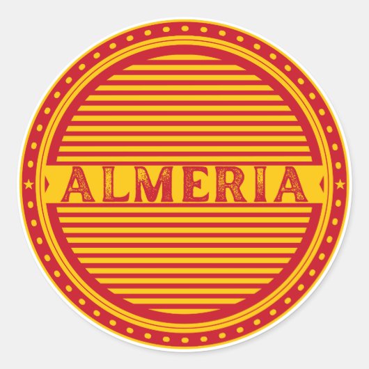 Almería City Pride Emblem – Spanish Identity Runder Aufkleber (Vorderseite)