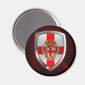 Almería Metallic Emblem Magnet (Vorderseite/Rückseite)