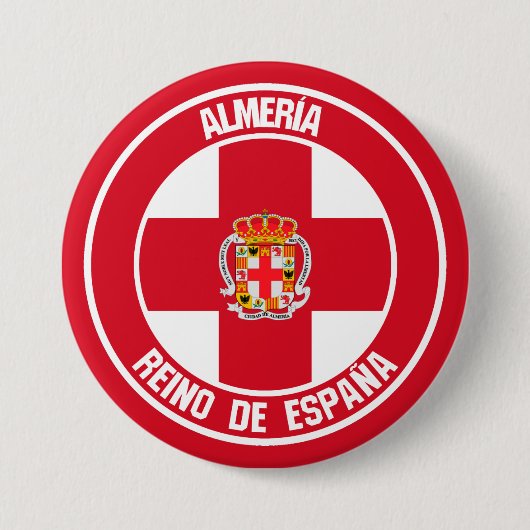 Almería Round Emblem Button (Vorderseite)