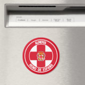 Almería Round Emblem Magnet (In Situ (Geschirrspüler))