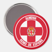 Almería Round Emblem Magnet (Vorderseite/Rückseite)