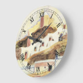 Almeria von Walter Gramatte, Vintager Expressionis Große Wanduhr (Winkel)