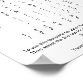 Almerian Script Schriftart Character Sheet für Zaz Poster (Ecke)