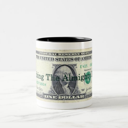 ALmighty Dollar Zweifarbige Tasse (Mittel)