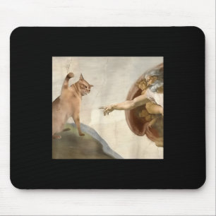 Almighty Slap Funny Cat Gottes Schöpfung von Adam Mousepad