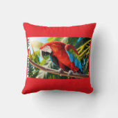 Almofada 40,6 cm x 40,6 cm Arara Vermelha Kissen (Rückseite)