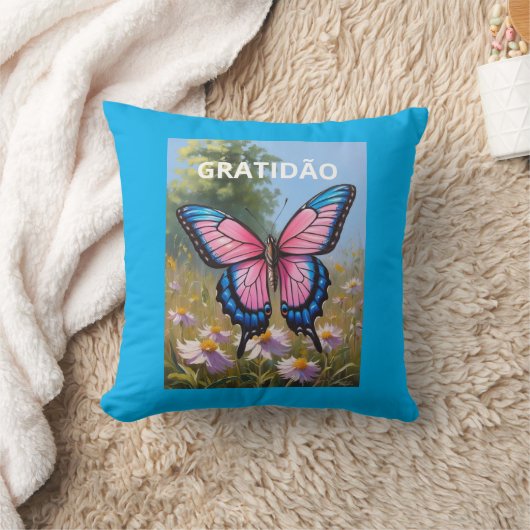 Almofada 40,6 cm x 40,6 cm Borboleta Kissen (Decke)
