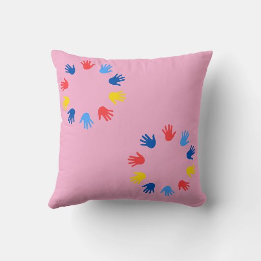 Almofada 40,6 cm x 40,6 cm Mãos Kissen (Rückseite)