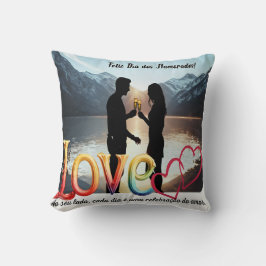 Almofada com estampa comemorativa, namorados kissen