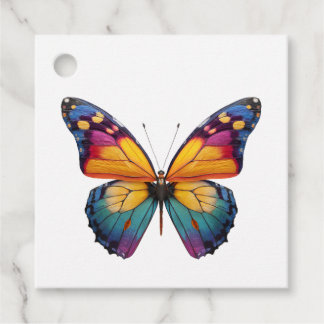 Almofada com um desenho de uma Borboleta colorida. Geschenkanhänger