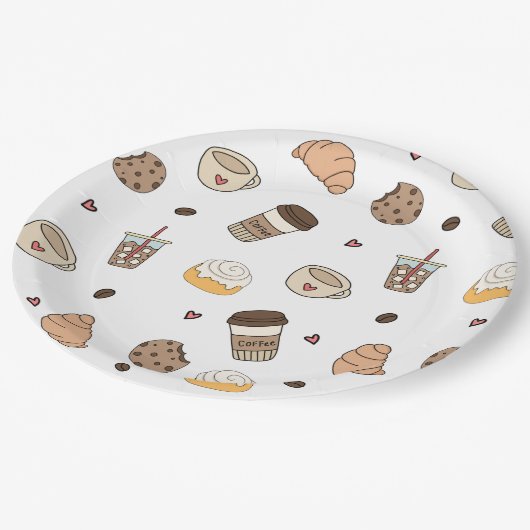 Almofada decorativa coffee lovers pappteller (Schrägansicht)