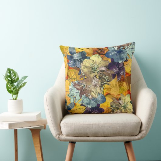 Almofada decorativa com pintura floral. kissen (Stuhl )