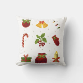 Almofada Delicada com Símbolos do Natal Kissen