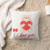 almofada estampada urso com coração romântico kissen (Decke)